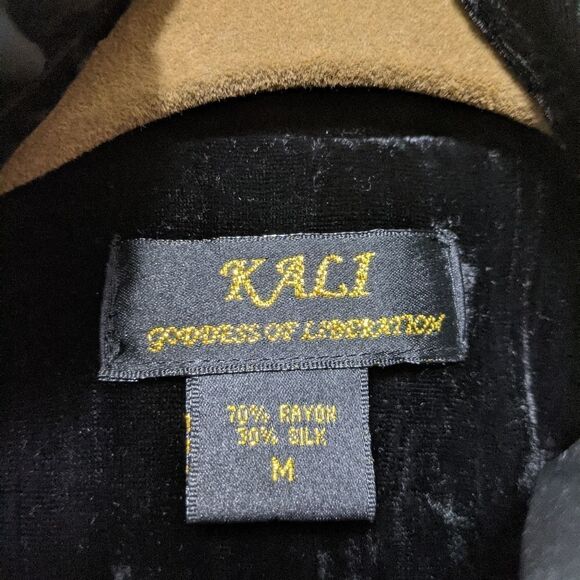 KALI Silk Velour Ruffle Collar Jacket M - Picture 5 of 7